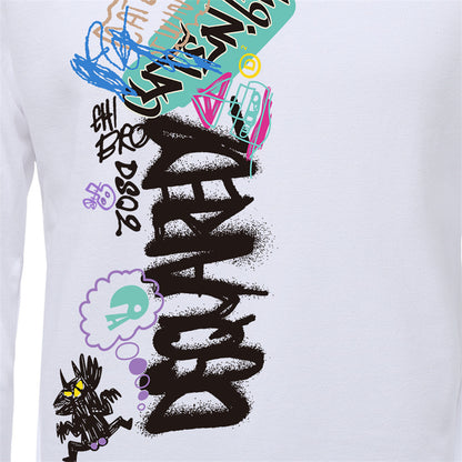 Dsquared2 Graffiti Logo Cotton Sweatshirt