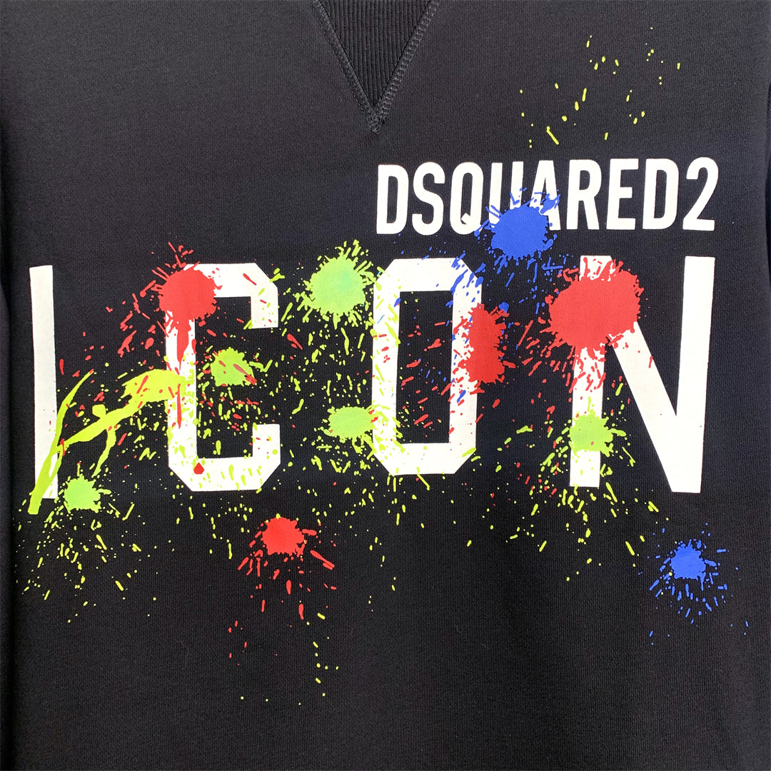 Dsquared2 Paint ICON Cotton Sweatshirt