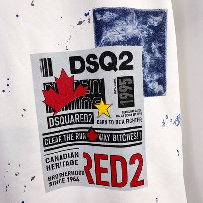 Dsquared2 Graffiti Poster Cotton Sweatshirt