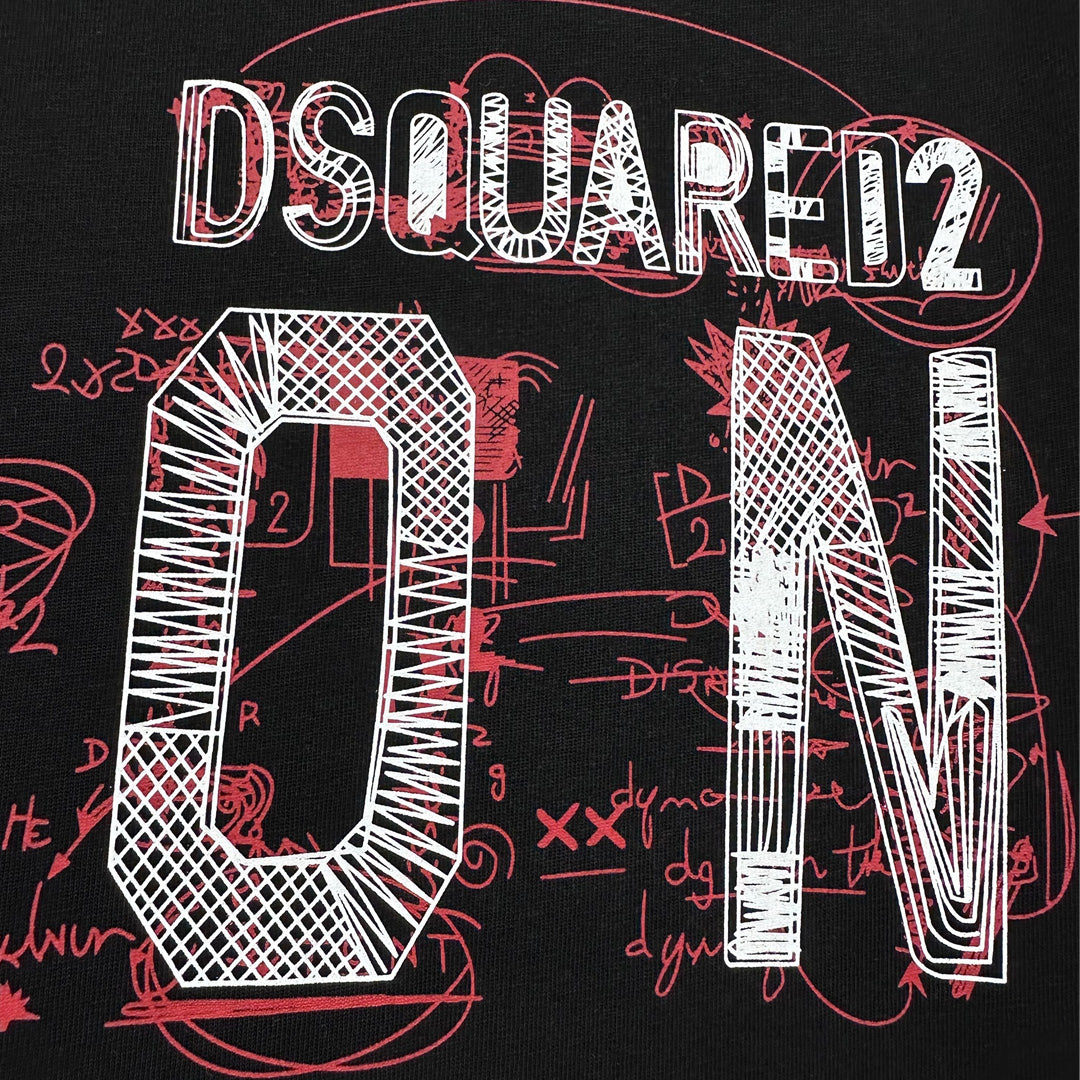 Dsquared2 ICON Graffiti Logo Cotton T-shirt