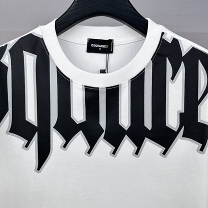 Dsquared2 Logo Shoulder Wrap Cotton T-shirt