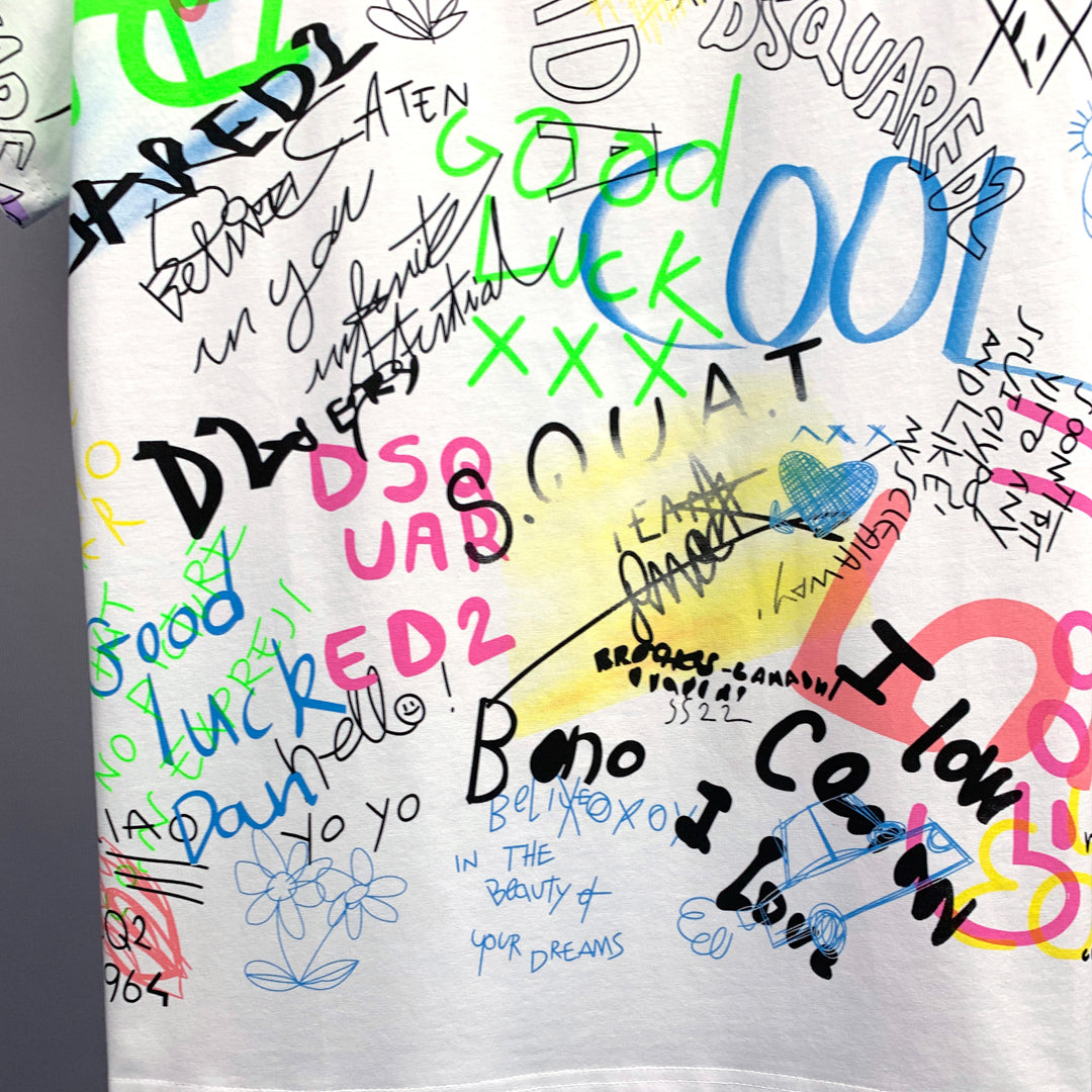 Dsquared2 Graffiti Cotton T-shirt