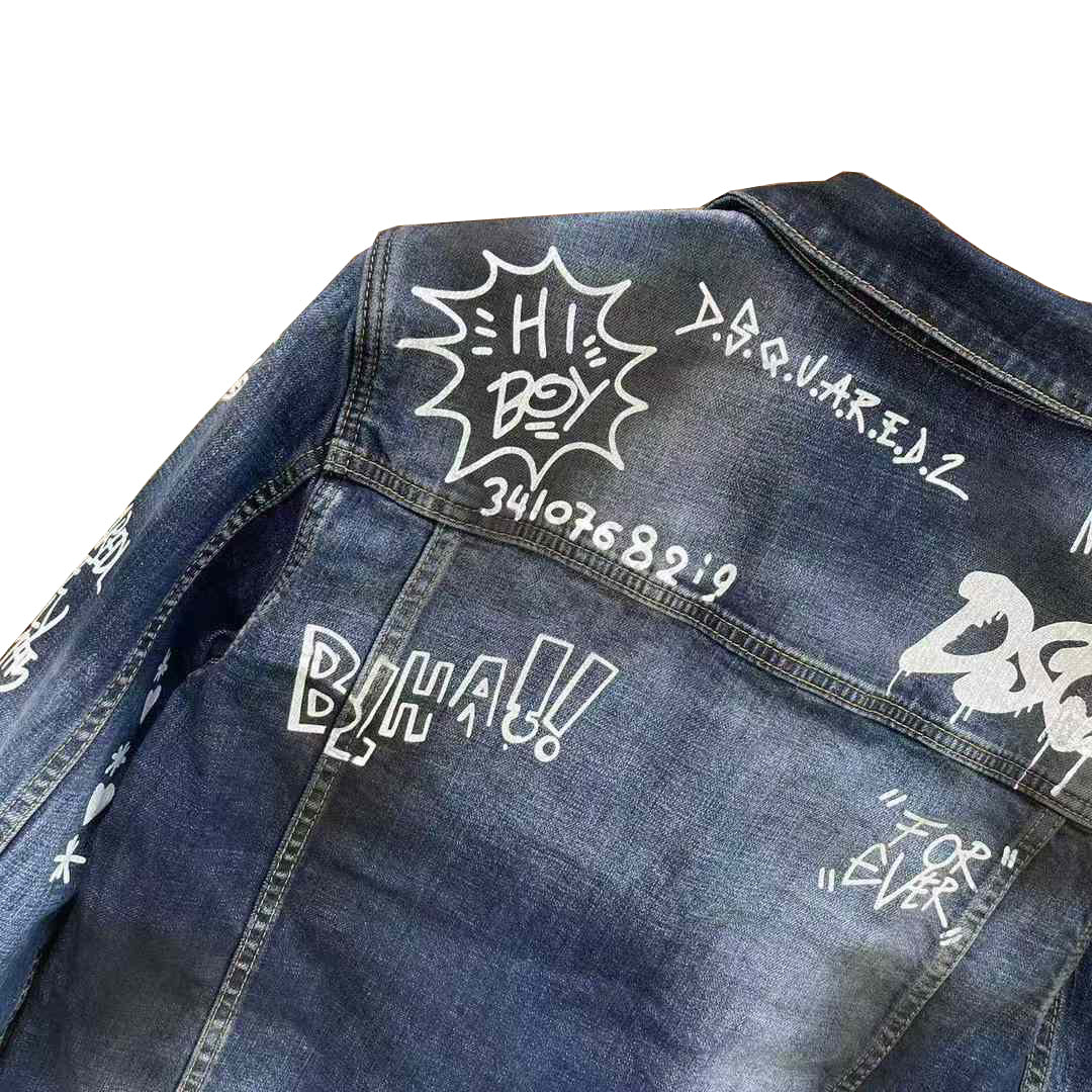 Dsquared2 Graffiti Denim Jacket