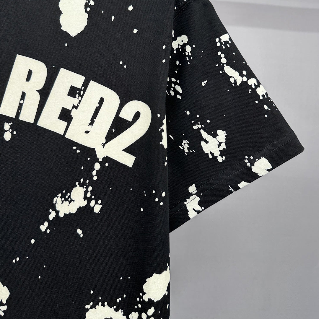Dsquared2 Graffiti Paint Logo Cotton T-shirt
