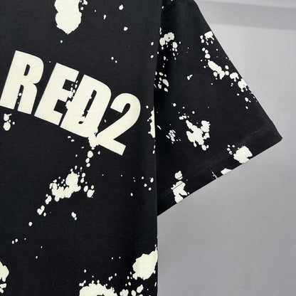 Dsquared2 Graffiti Paint Logo Cotton T-shirt