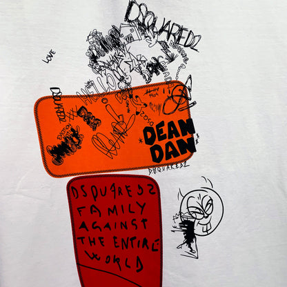 Dsquared2 Graffiti Print Cotton T-shirt