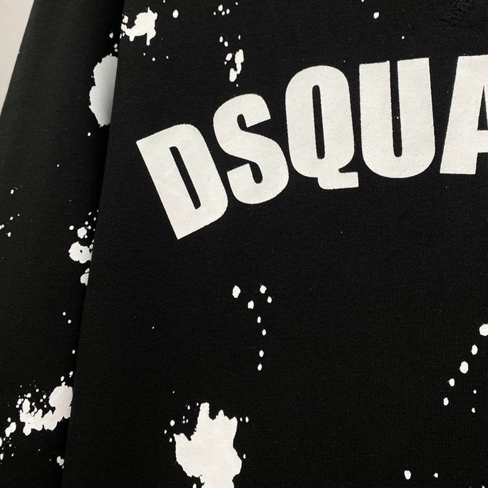 Dsquared2 Paint Logo Cotton Sweatshirt