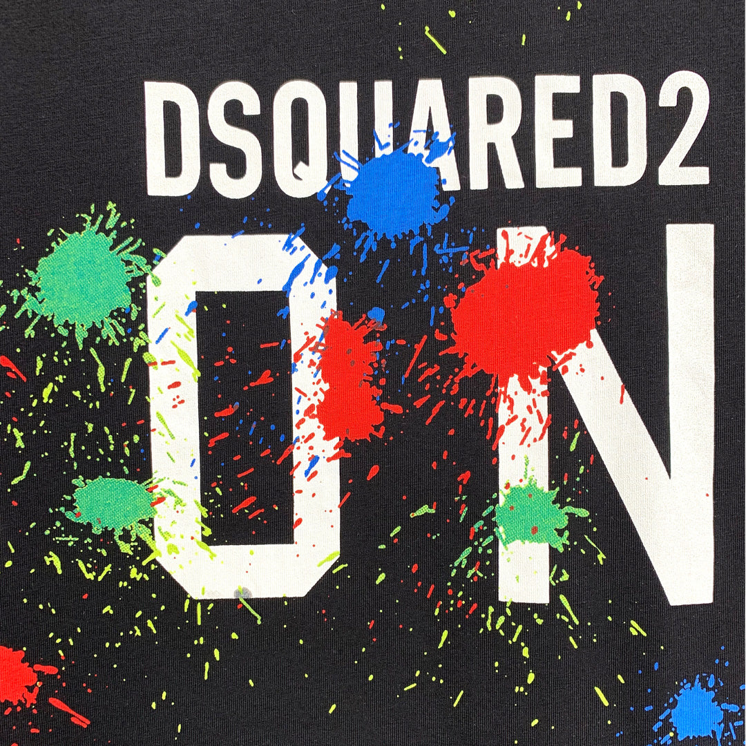 Dsquared2 Colorful Paint ICON Cotton T-shirt