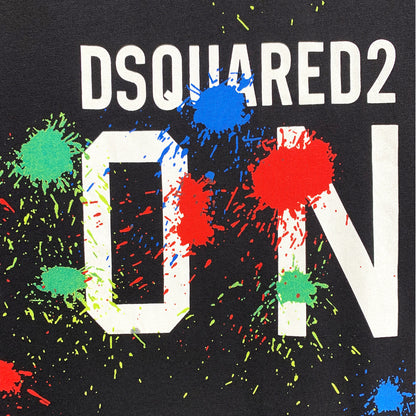 Dsquared2 Colorful Paint ICON Cotton T-shirt