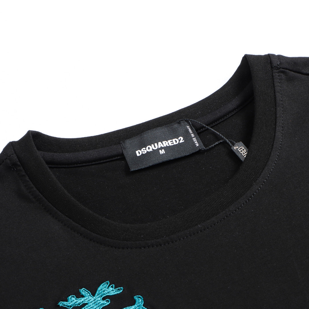 Dsquared2 Elk Embroidery Cotton T-shirt