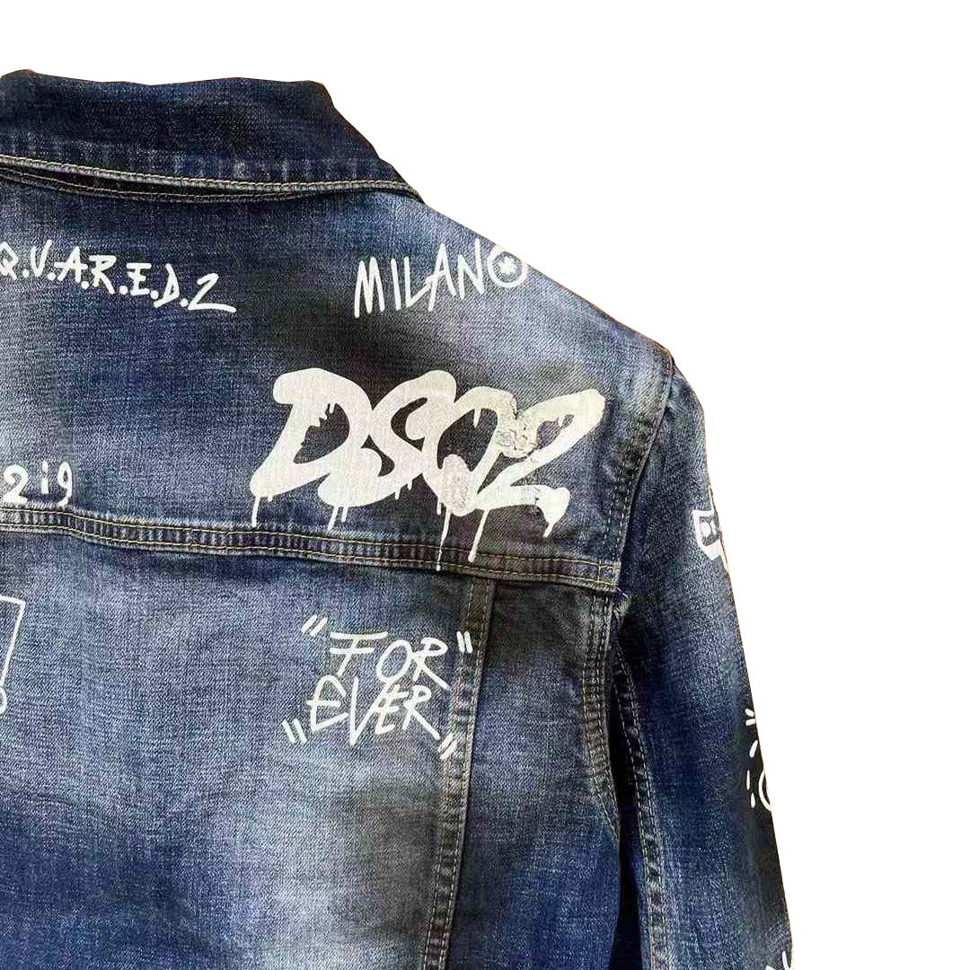 Dsquared2 Graffiti Denim Jacket