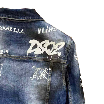 Dsquared2 Graffiti Denim Jacket