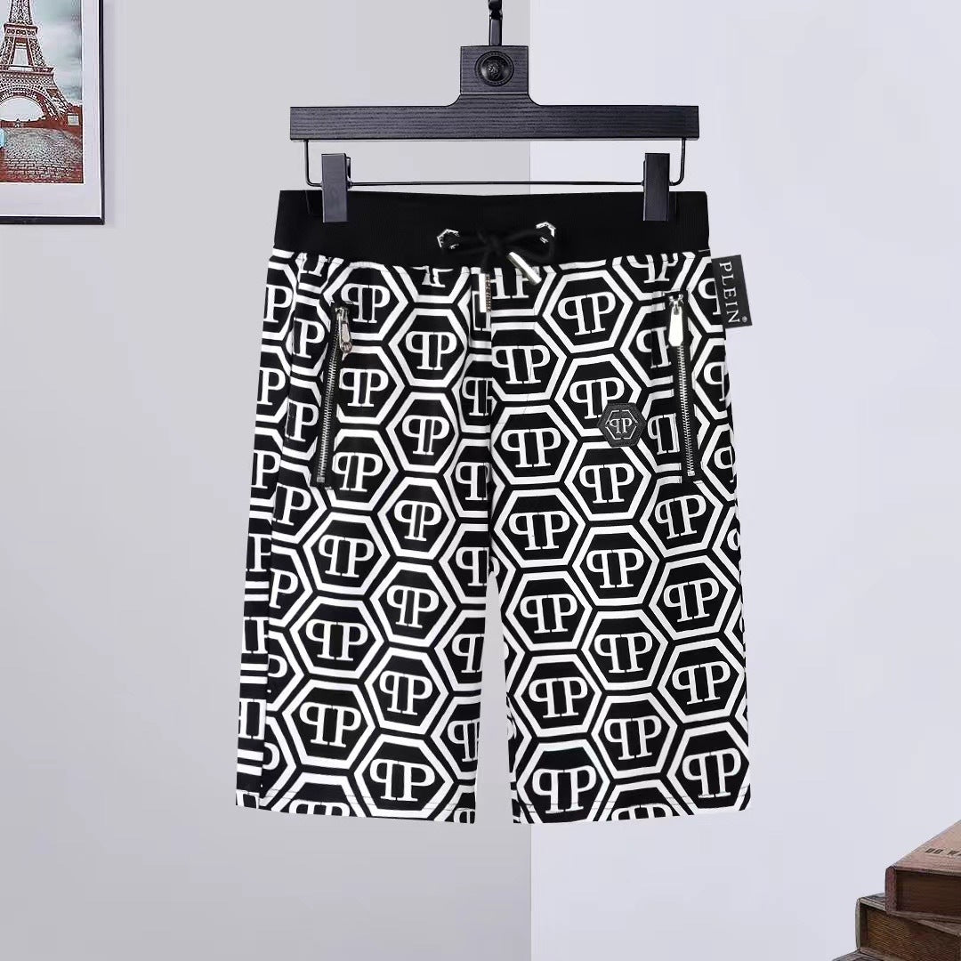 PP Skull T-shirt Shorts Suit