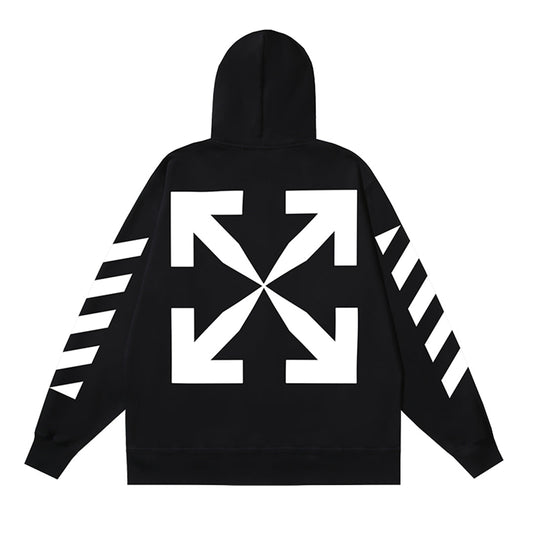 OFF Logo Print Hoodie Jacket