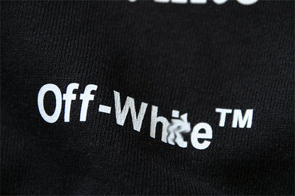 OFF Logo Print Hoodie Jacket