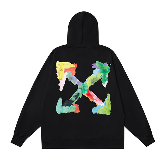 OFF Logo Print Hoodie Jacket