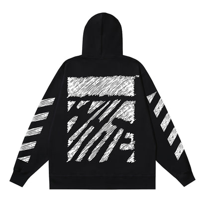 OFF Logo Print Hoodie Jacket