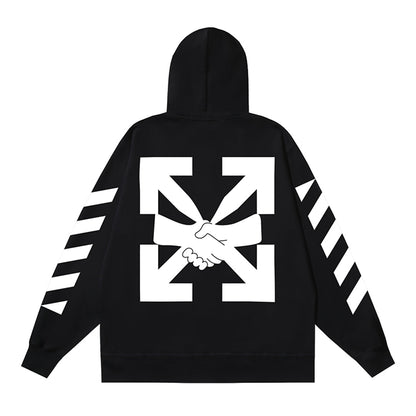 OFF Logo Print Hoodie Jacket
