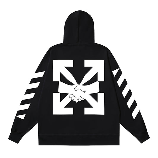 OFF Logo Print Hoodie Jacket