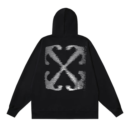 OFF Logo Print Hoodie Jacket