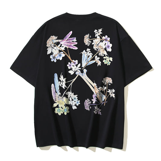 OFF Flowers Print T-shirt