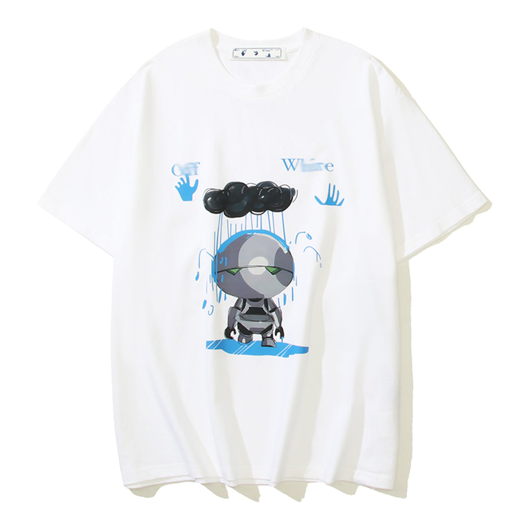 OFF Robot Print T-shirt