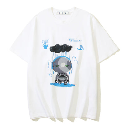 OFF Robot Print T-shirt